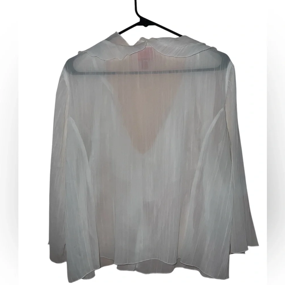 White Ruffled Blouse - Picture 3 of 3
